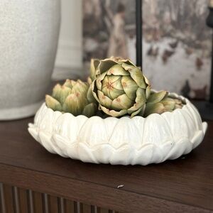 Vintage Spode Velamour lily pad bowl